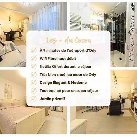 Le Cocon- Netflix - 9 Min De L'aeroport - Lumineux Apartament Orly
