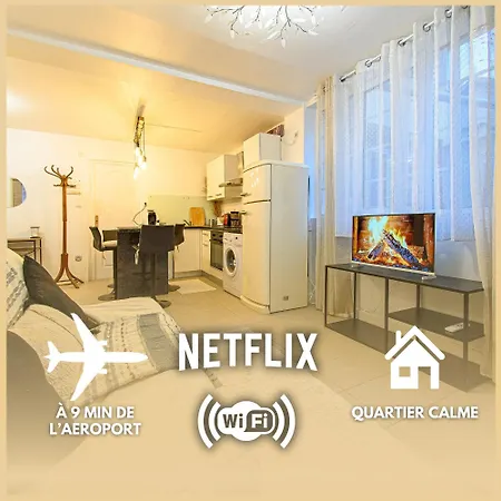 Le Cocon- Netflix - 9 Min De L'aeroport - Lumineux アパート *